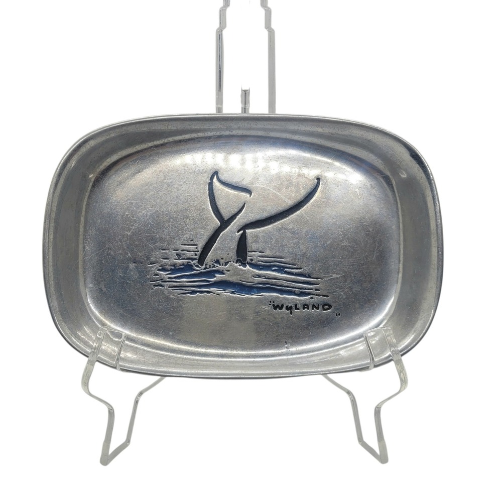 Wilton Armetale Wyland Whale Tail‎ Bread Tray Pewter Metal Serving Dish 829514